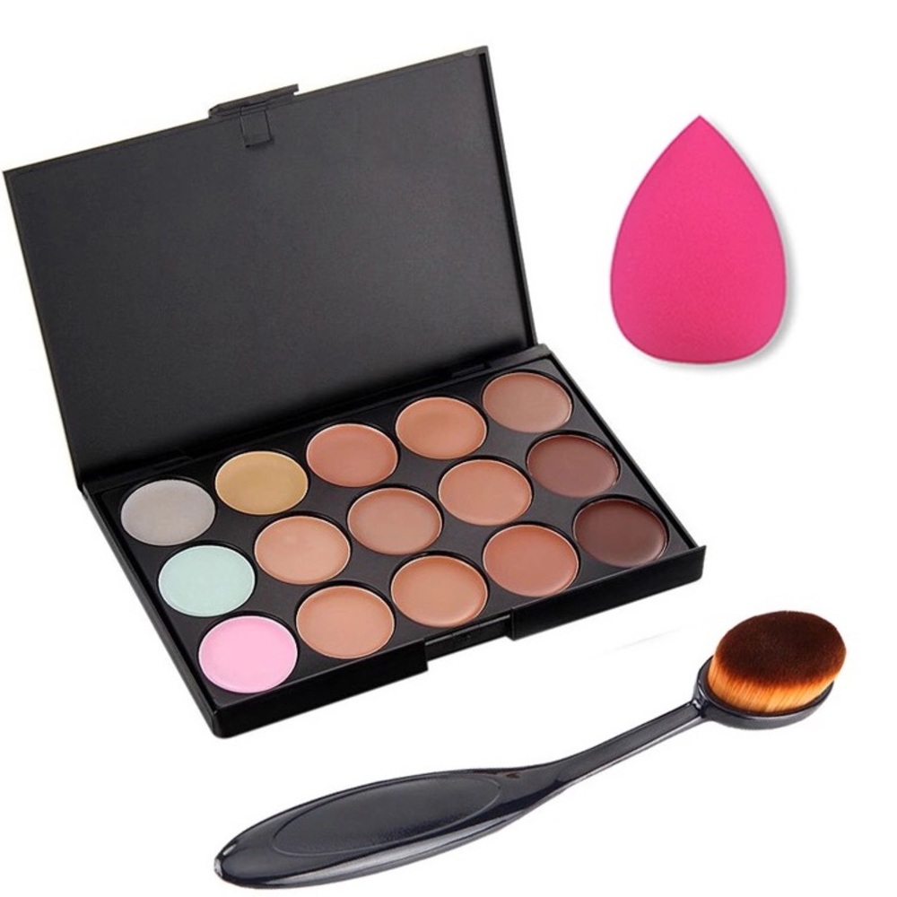 Colors Makeup Concealer Palette +1 Brush +1 Sponge